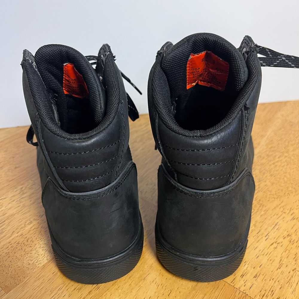 Harley-Davidson Watkins Men’s Black Leather Boots Size 8.5 Moto Riding Casual - Picture 4 of 9